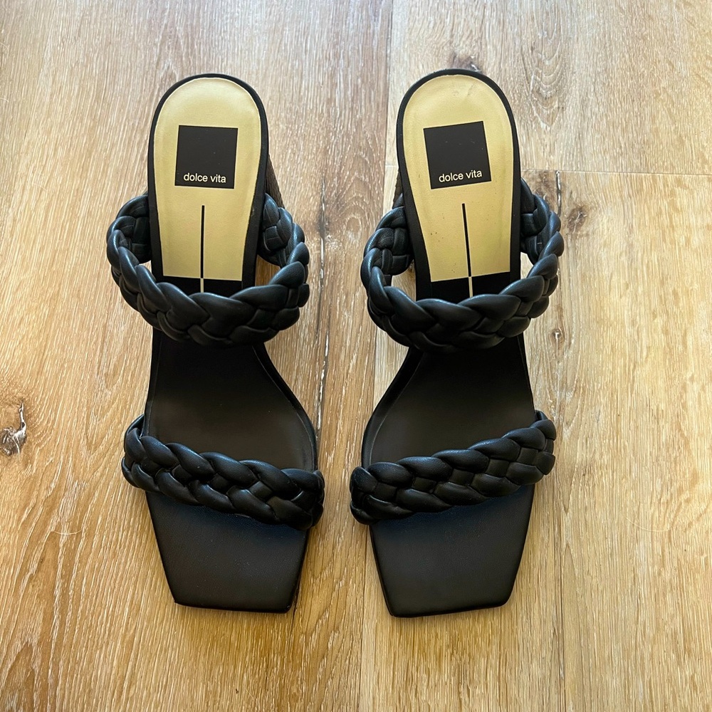 DOLCE VITA Sandals Heels Braided Strap SZ 10
